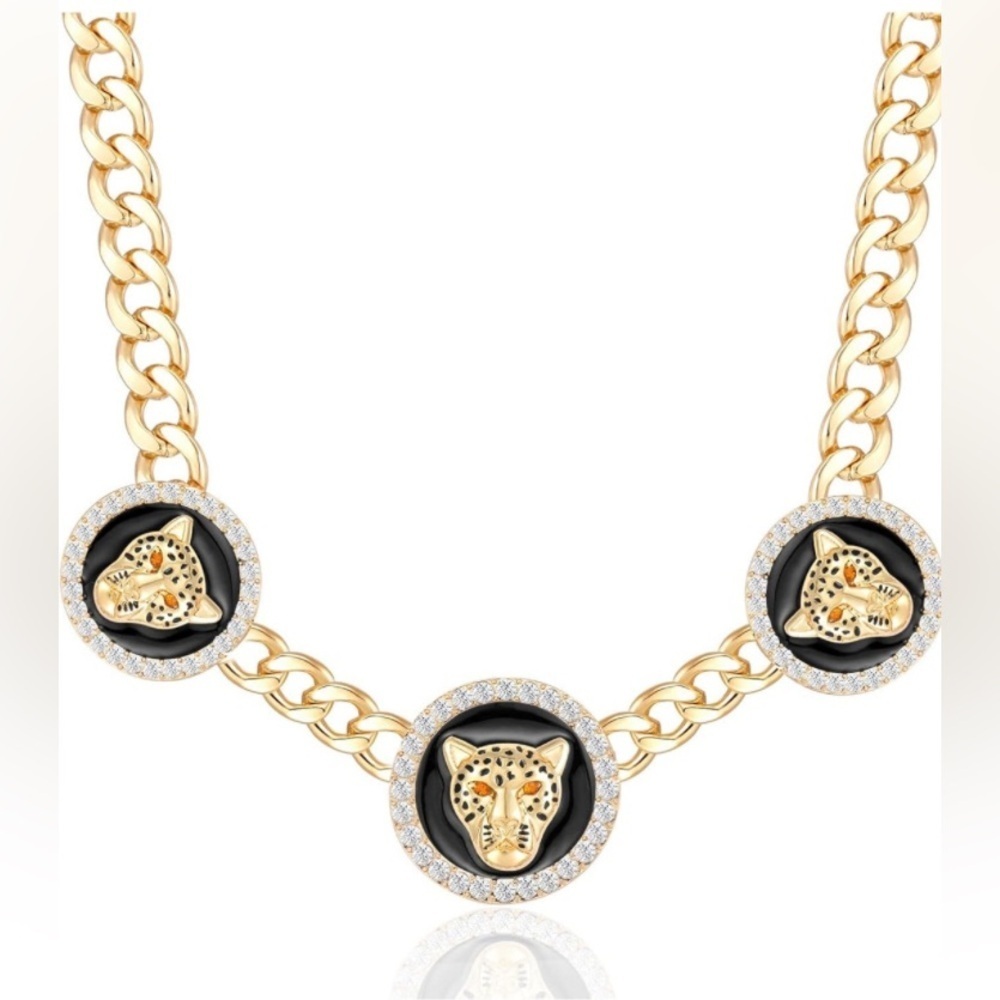 Gorgeous Crystal Leopard Necklace
